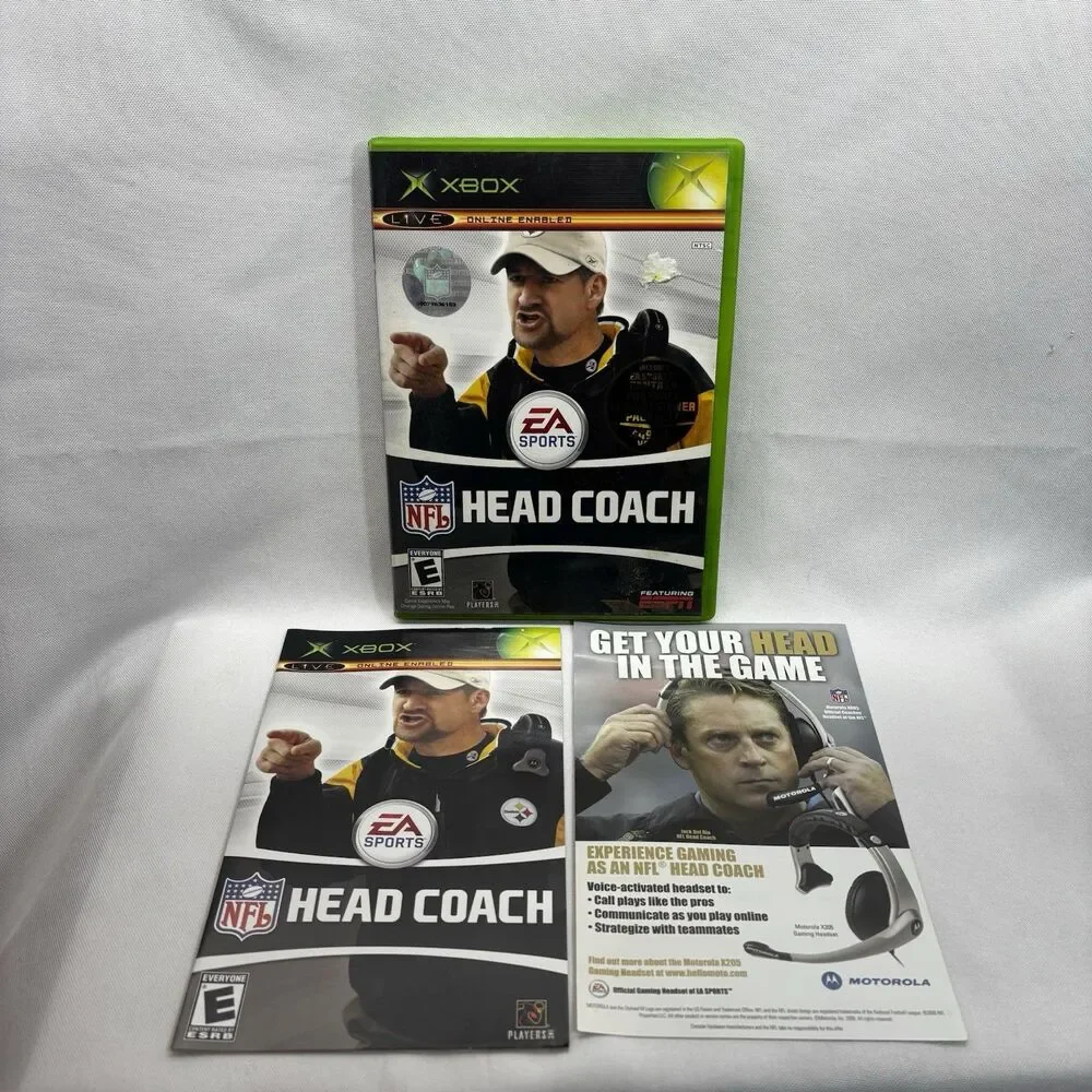 NFL Head Coach (Microsoft Xbox, 2006) COMPLETE CIB Tested